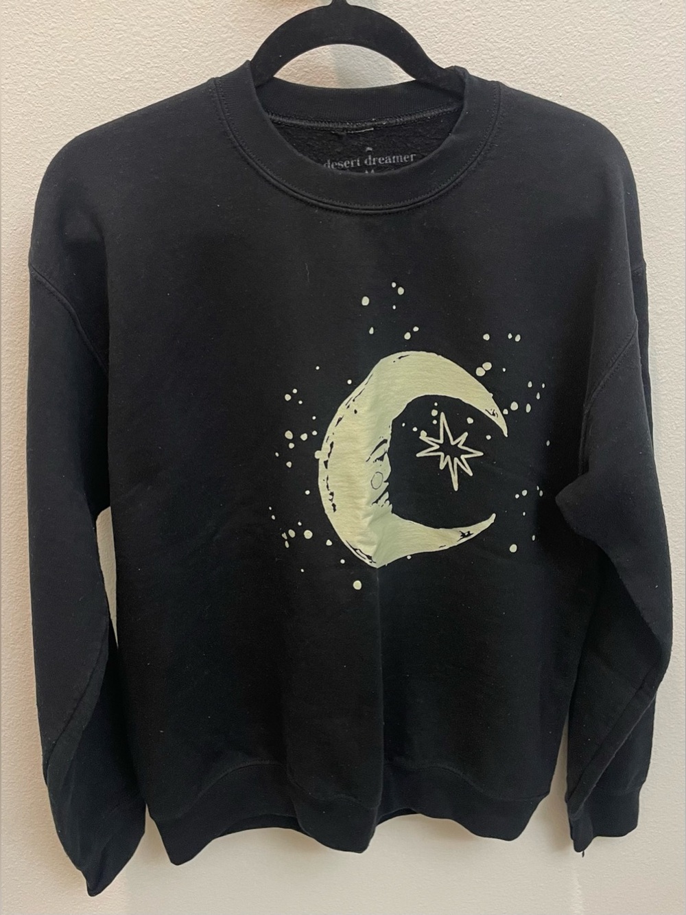 PacSun Black Sun and Moon Whimsigoth Graphic Crewneck Sweatshirt